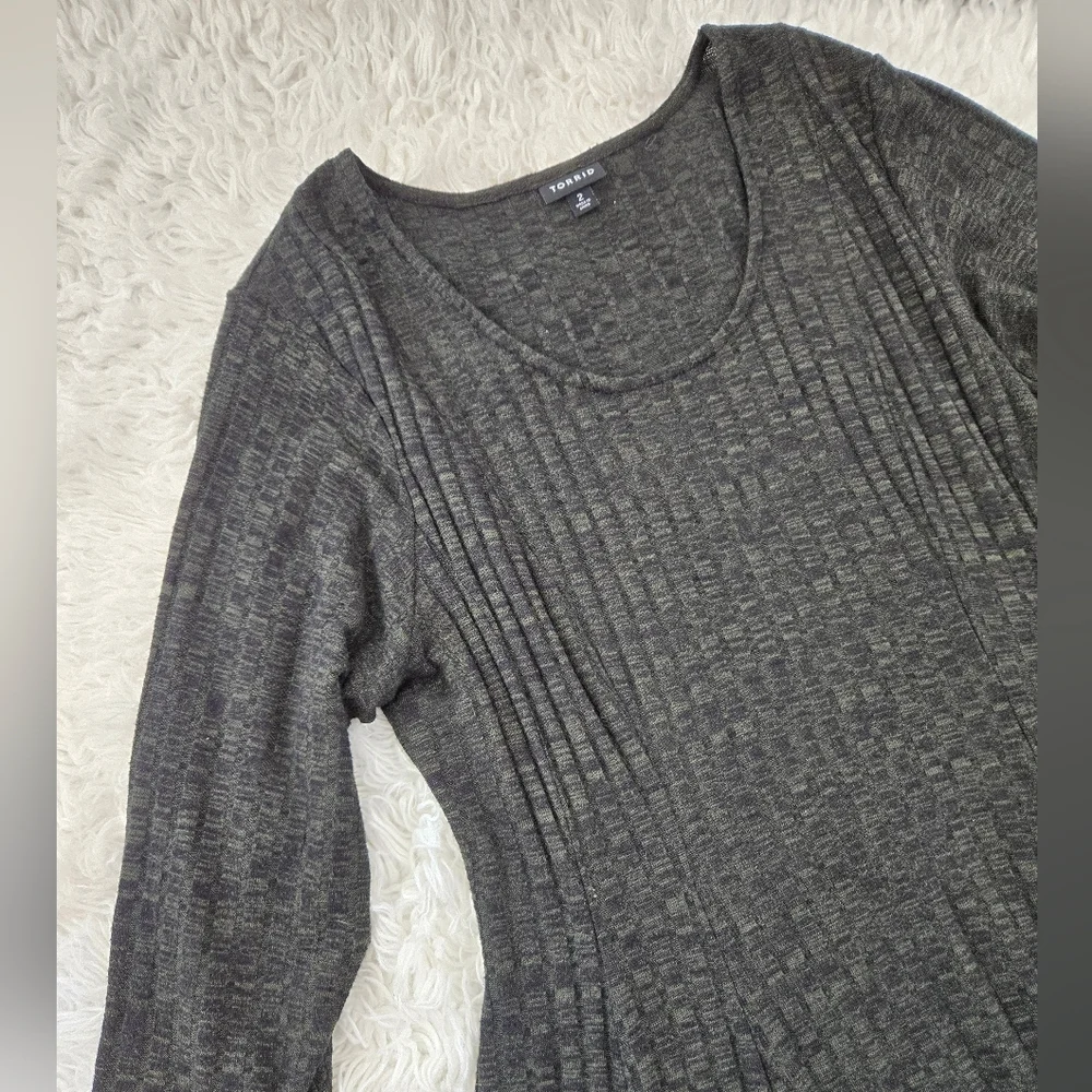 Torrid Size 2X Mini Hacci Skater Dress. Olive Green. Good preowned condition. - Picture 5 of 11